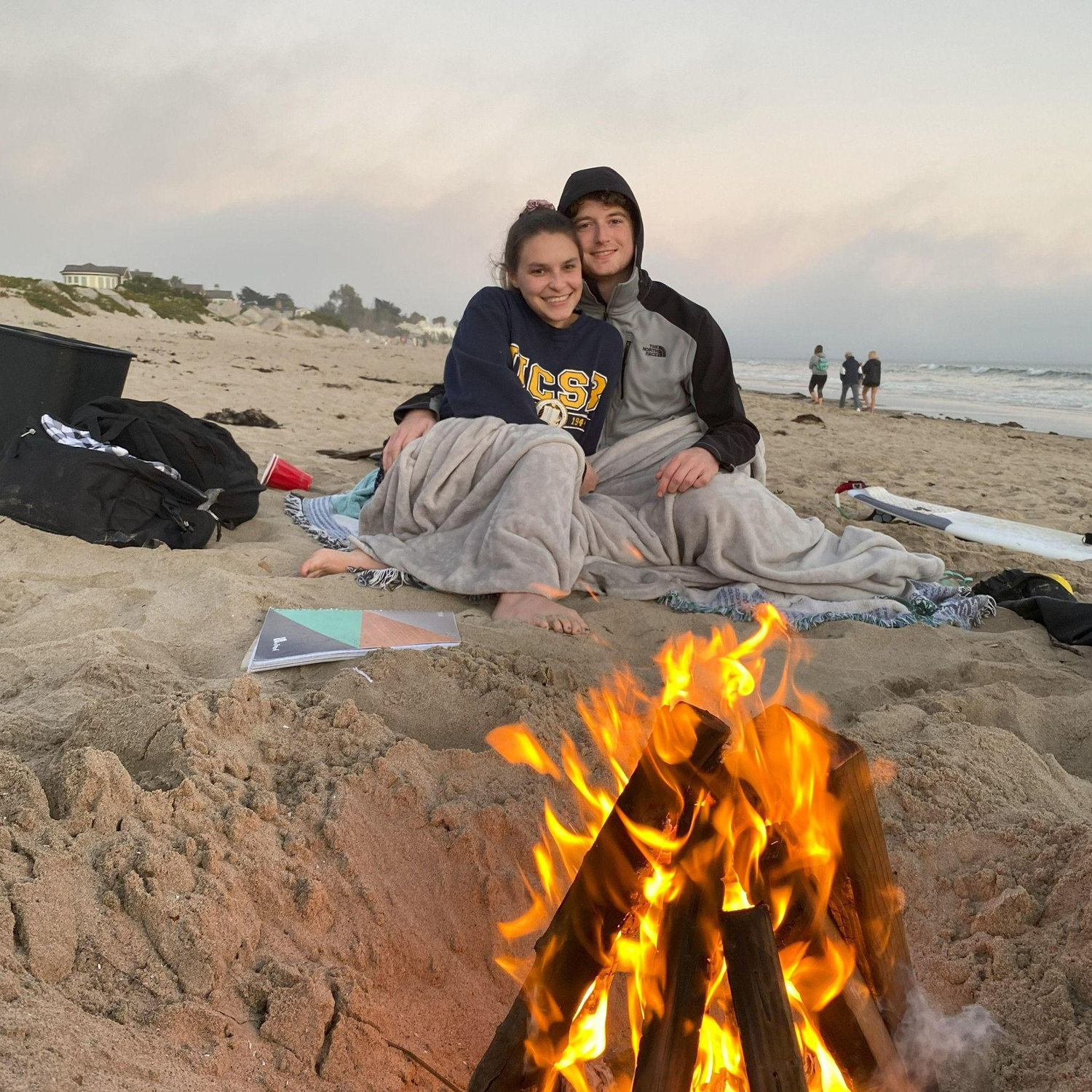 2020 - Our first beach bonfire