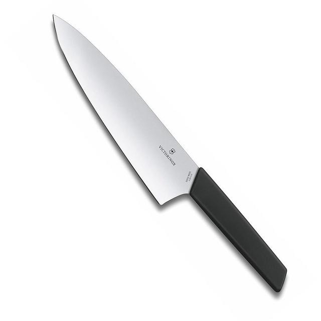 Victorinox 6.9013.20B Swiss Modern Carving Knife for Carving Meat, Slicing and Dicing Meats, Vegetables or Fruits Straight Blade in Black, 7.9 inches