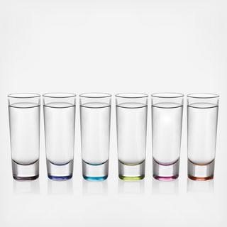 Troyano Multicolor Shot Glass, Set of 6