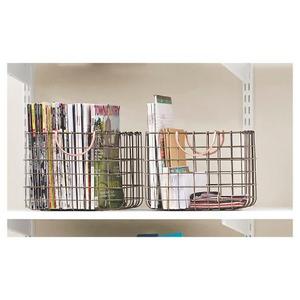 Small Milk Crate Wire Basket - Antique Pewter with Copper Colored Handles - Threshold™