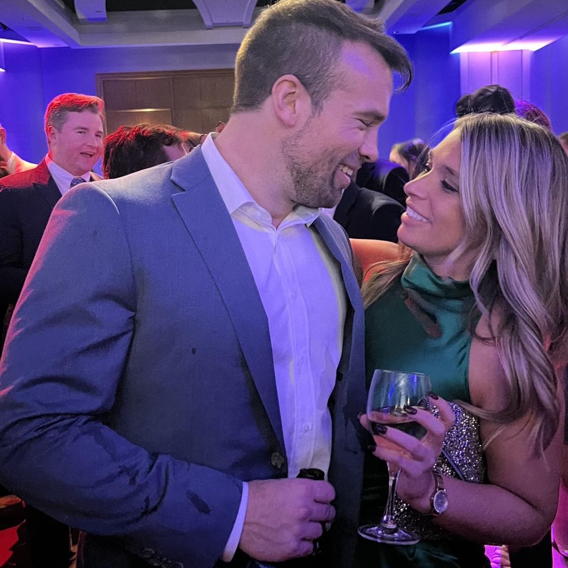 Our first photo together! (PwC Holiday Party)