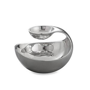 Nambe Scoop Chip And Dip Server
