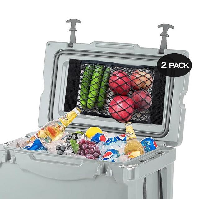 2 Pack Cooler Storage Nets for Dry Storage and Mesh Cooler Organizer Camping Cooler Accessories14.5 x 9.8"