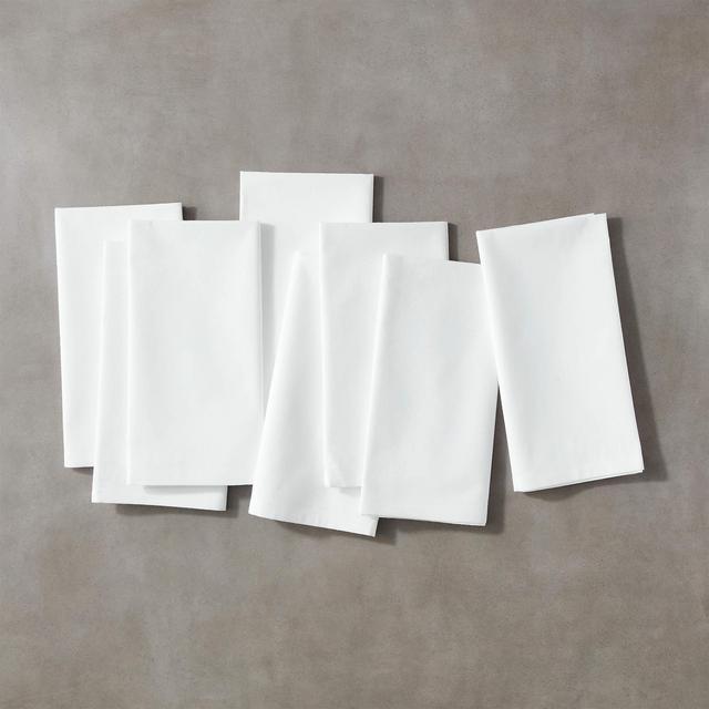 Poplin White Napkins Set of 8