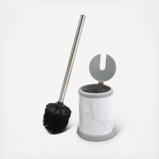 Self Closing Lid Toilet Brush and Holder