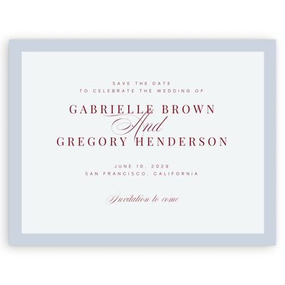 Sweet Blue Wedding Digital Save the Date - Laroque Landscape