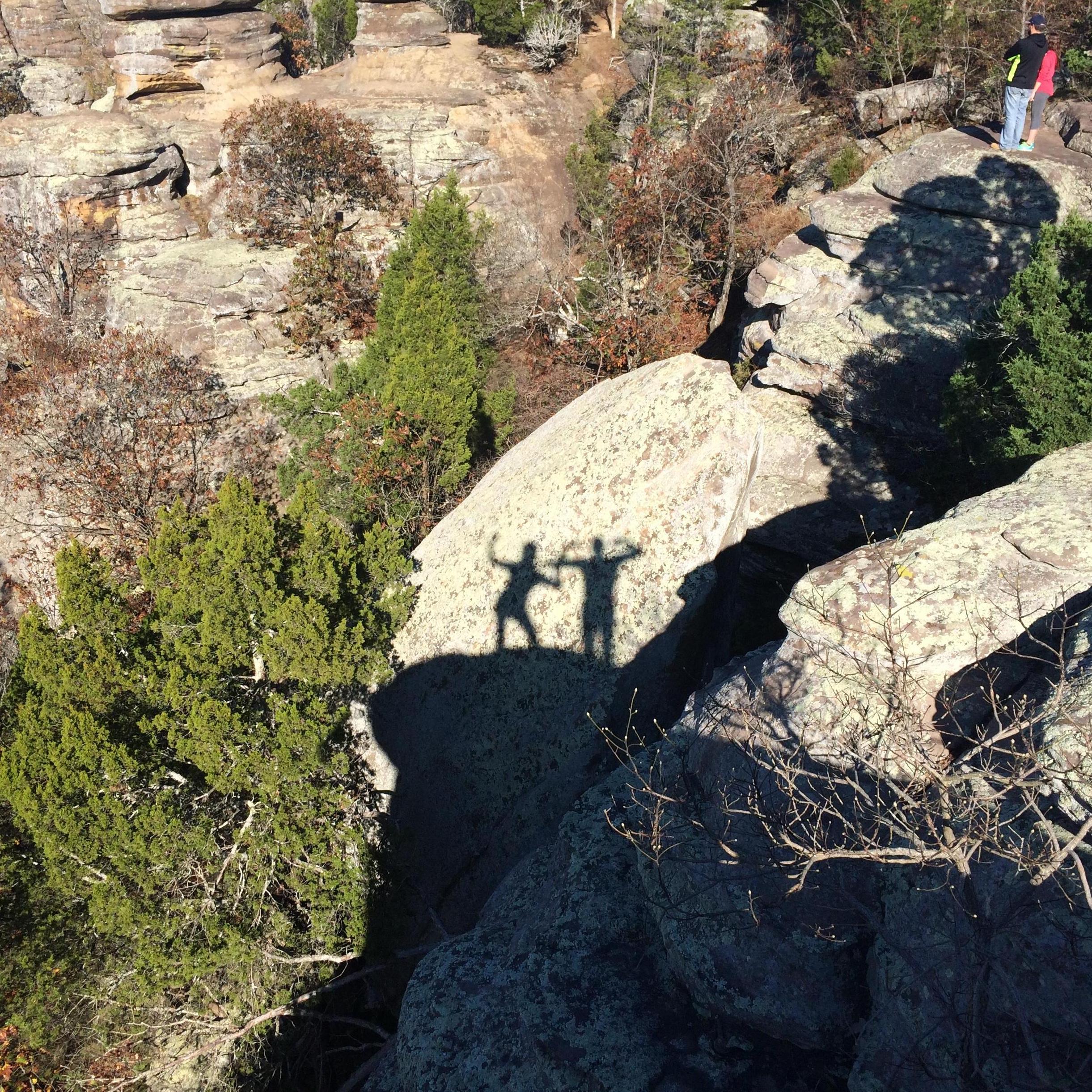 Skilled shadows at Garden of the Gods, IN 2015.  Gary showed me a lot to appreciate around Indiana, but still nothing has topped my appreciation for him. :) He made an awesome picnic here for us!