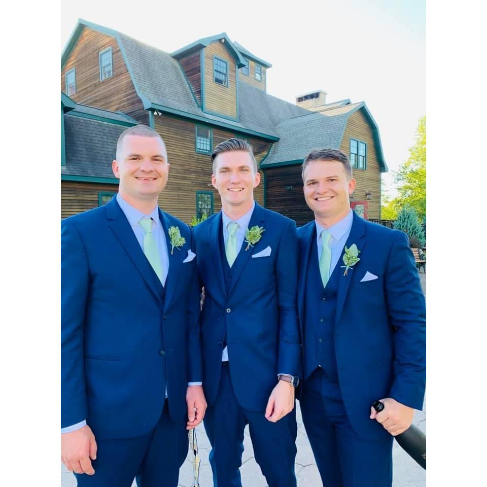 The Groom with two of his brothers and their brothers wedding in September!