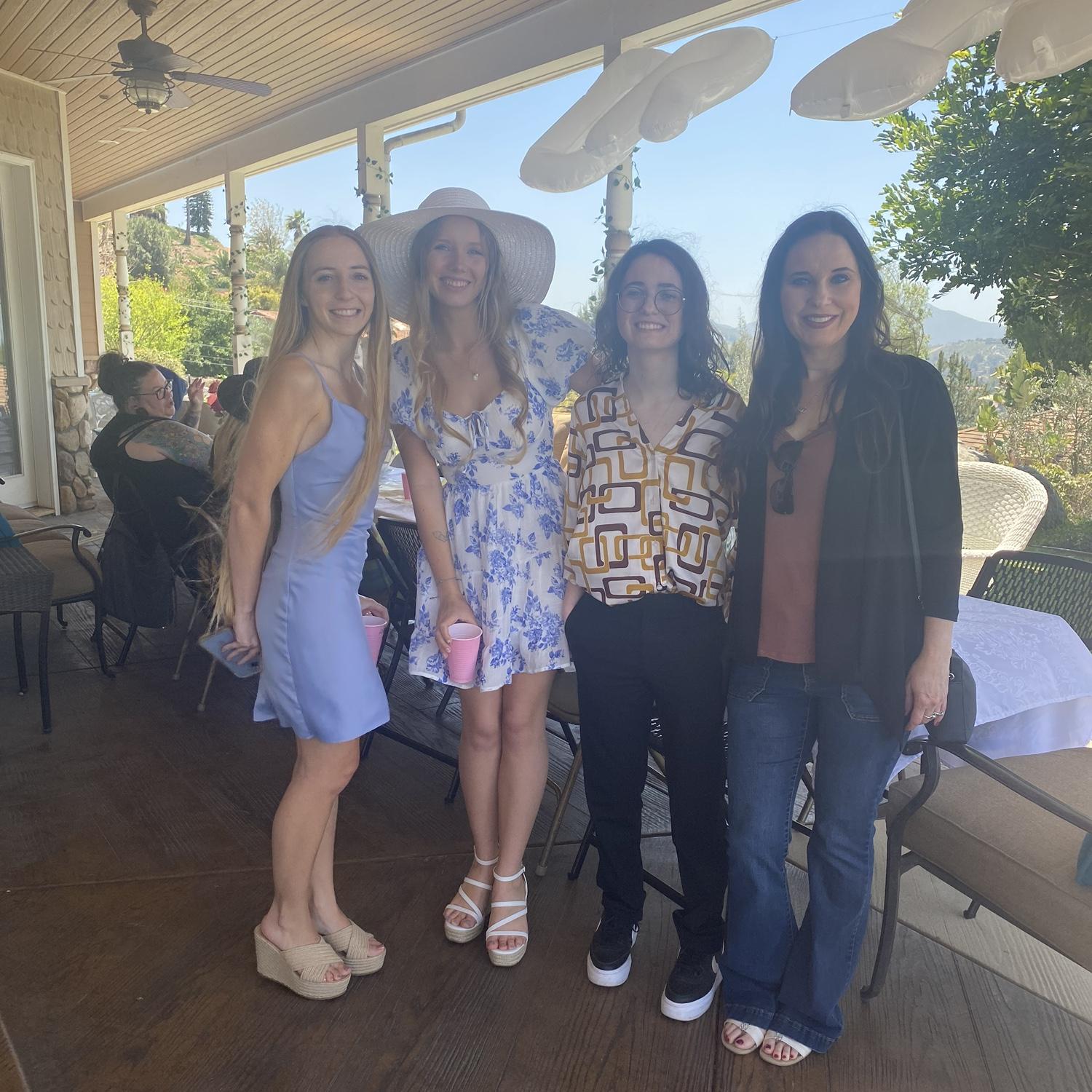 Me and two of my bridesmaids! +Mother of my bestie and long time family friend! Heather, Shayla and Anneke at -Tea with the bride to be-