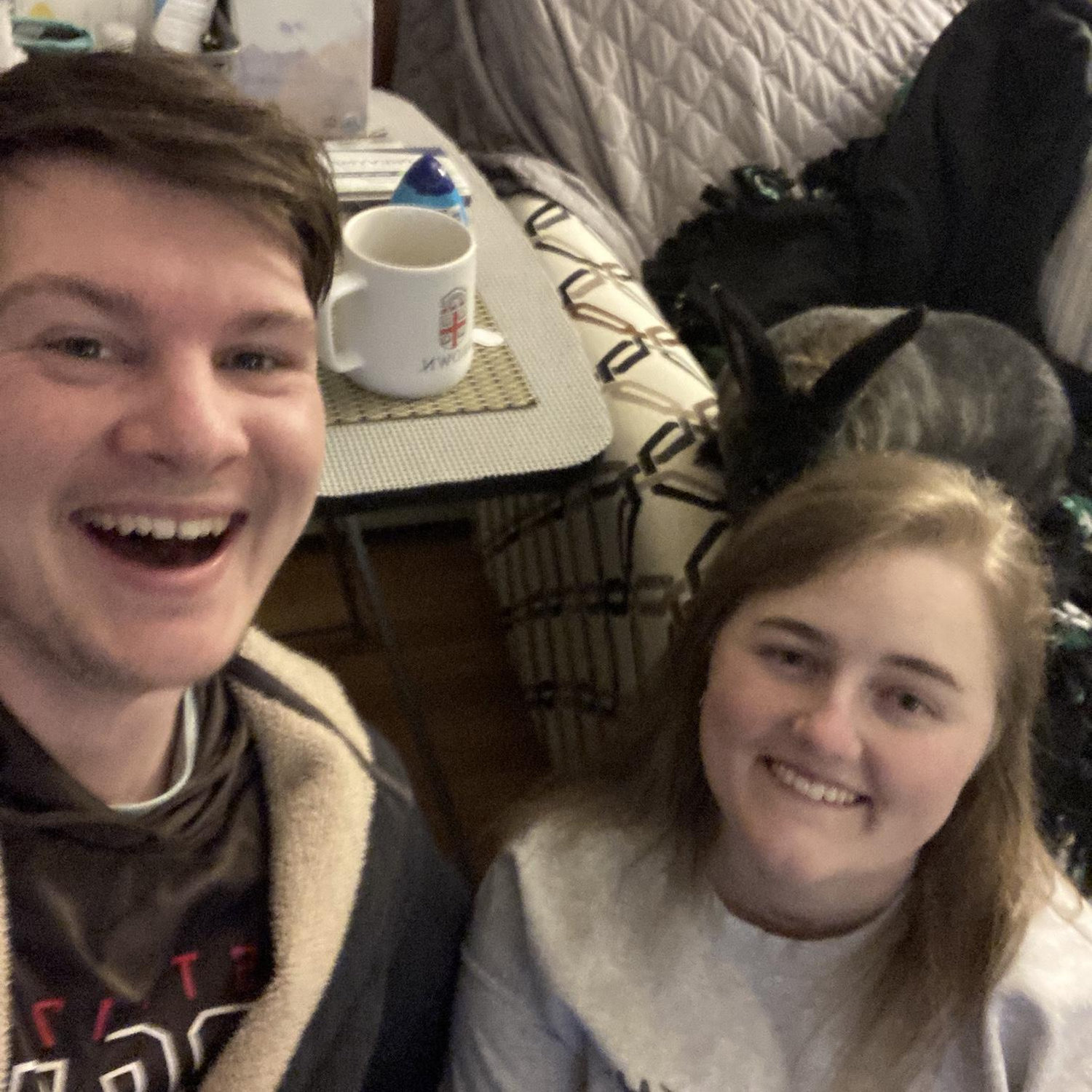 Trying to take family photos with Winni