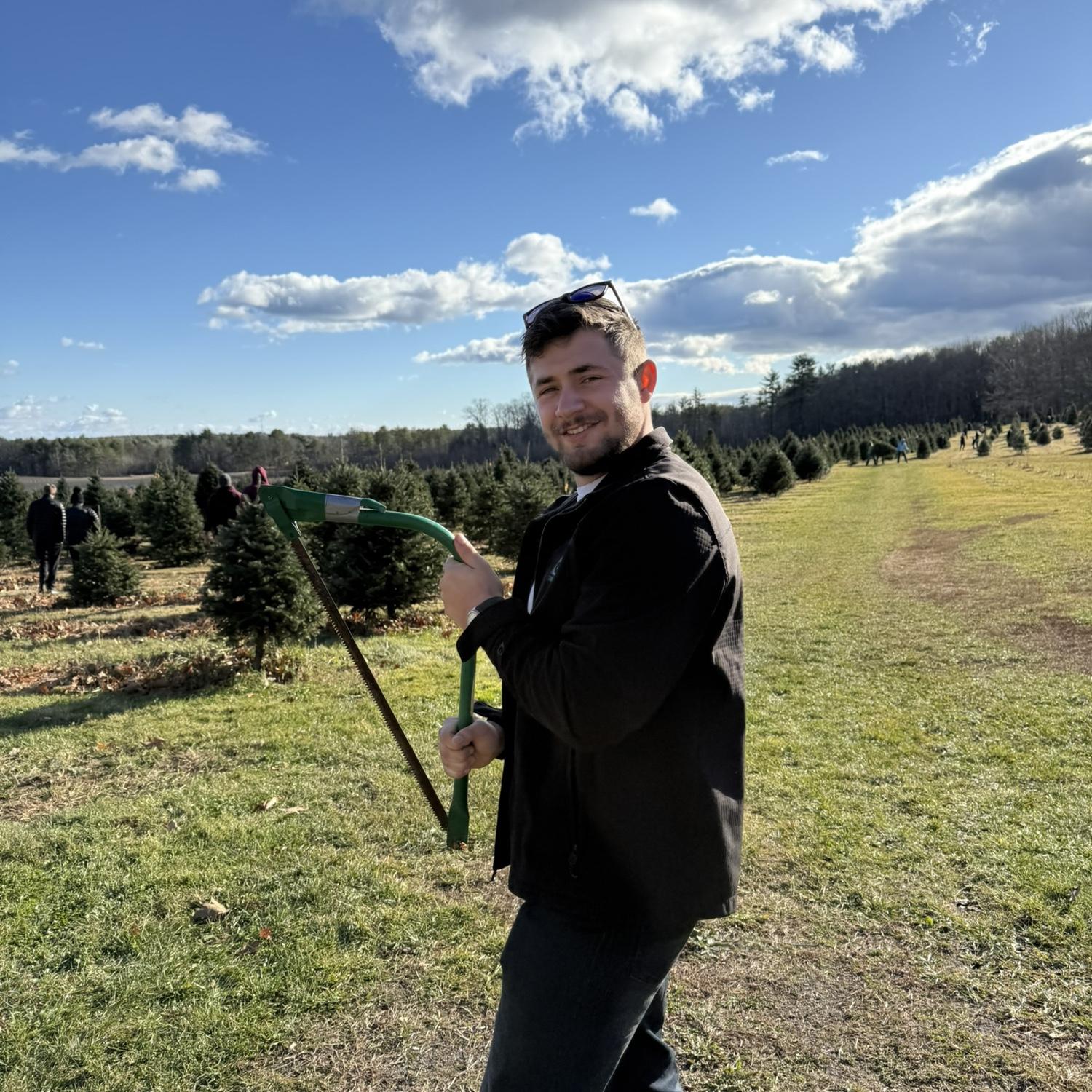 Our first time cutting down our Christmas tree!