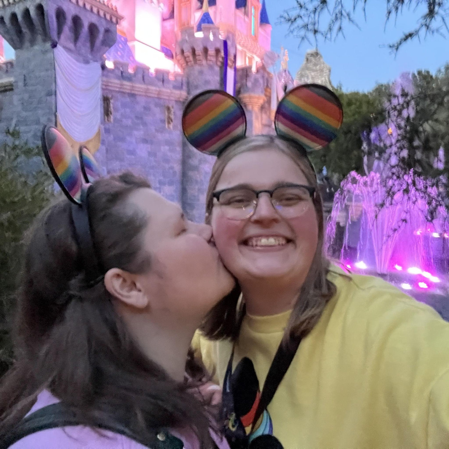 Stealing kisses in the most magical place on earth!