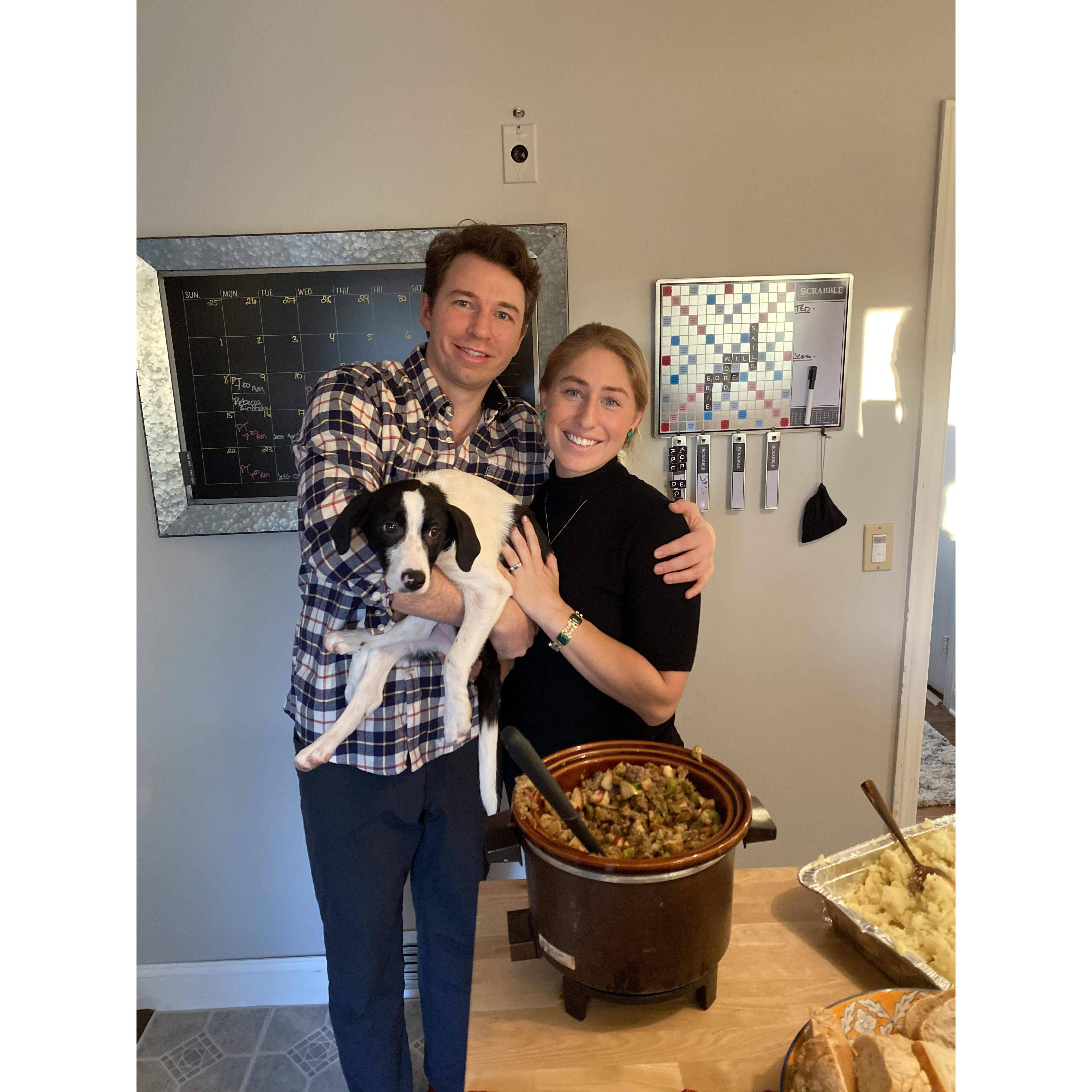 Ellie's first Thanks Giving at Jessica's house in NJ
