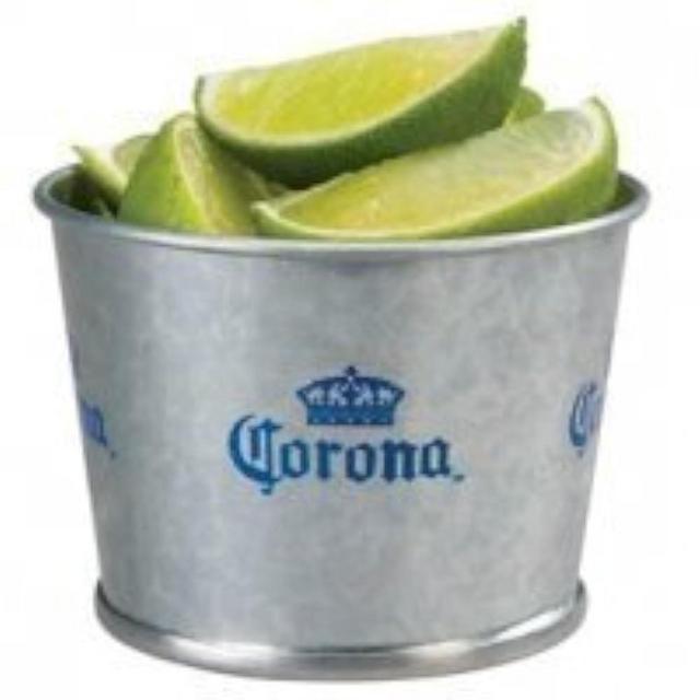 Corona Light Galvanized Metal Mini Lime Bucket