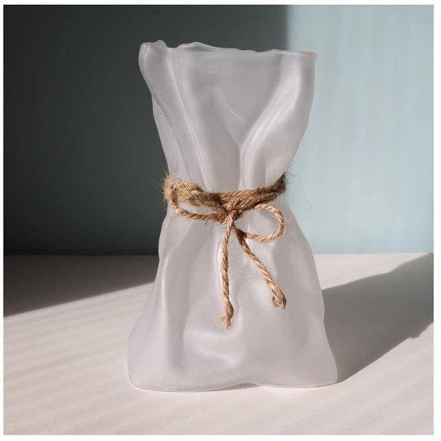 Kaitnax Glass Vase Irregular Shaped Flower Vase Art Decorative Flower Vase for Wedding, Dinning, Bookshelf, Home Decoration or Gift