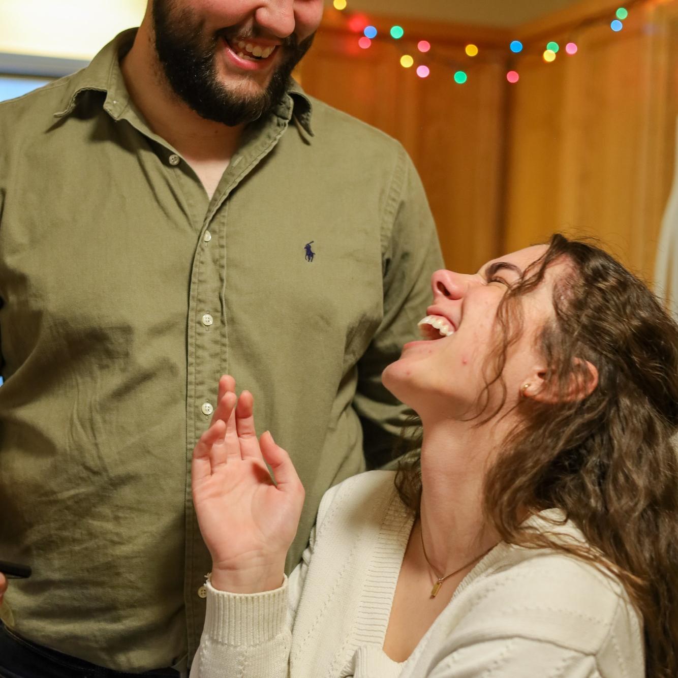 Our engagement party, surrounded by so much love and support!