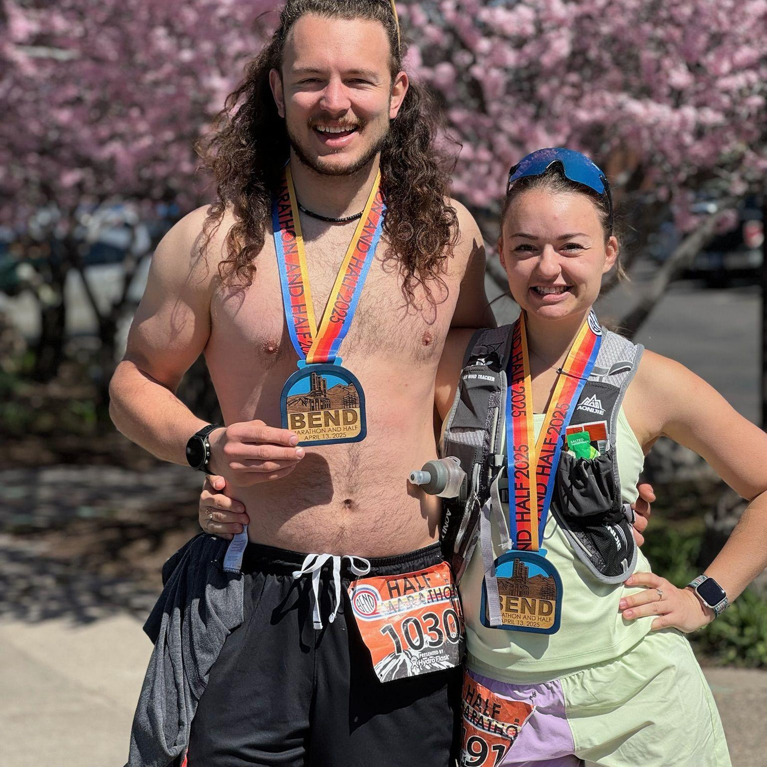 Our first half marathon together