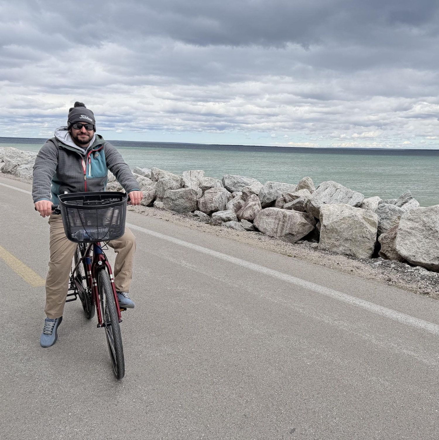 Biking around Mackinac Island