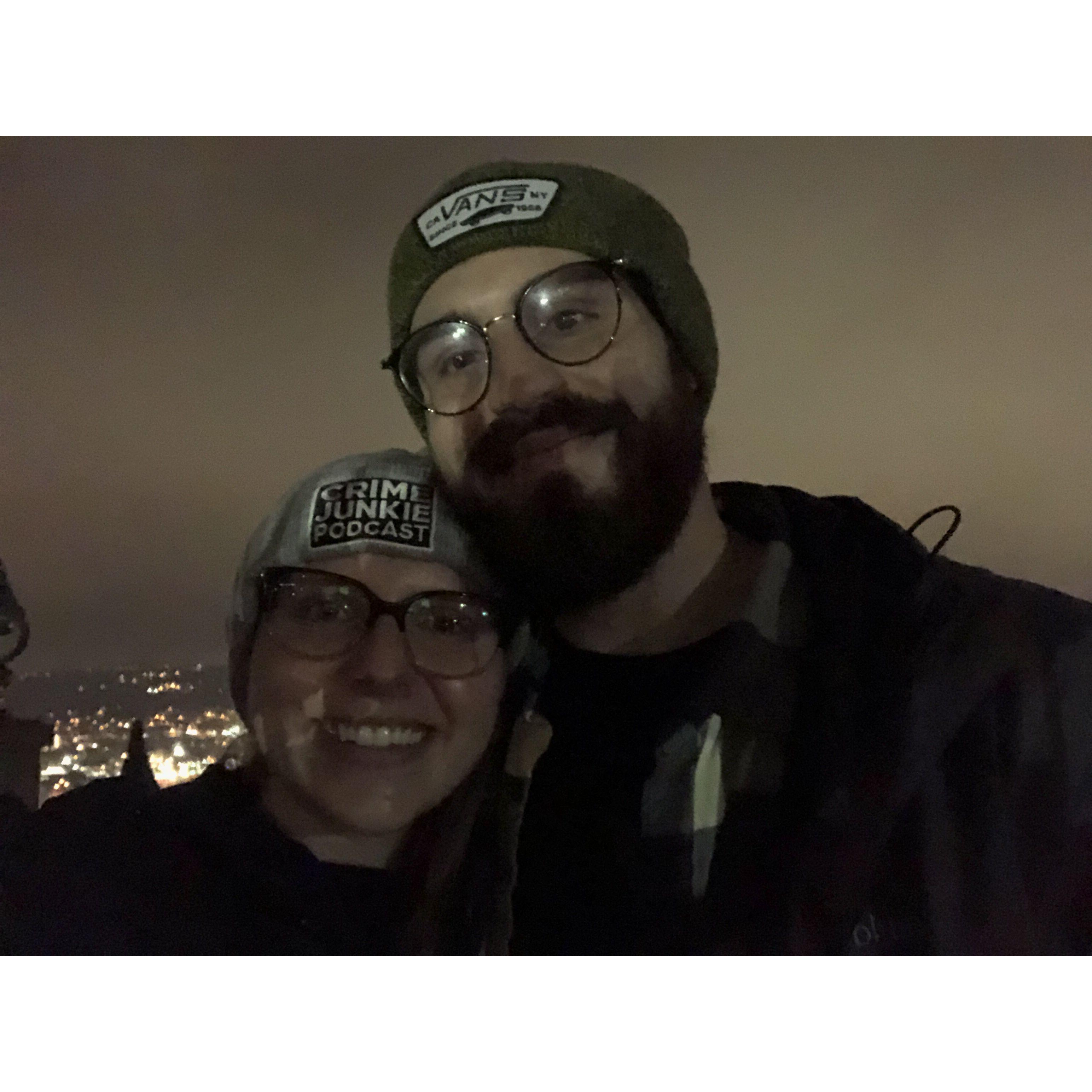 Our first real date to the Pgh Incline - I nervously asked if I could take a picture of us together