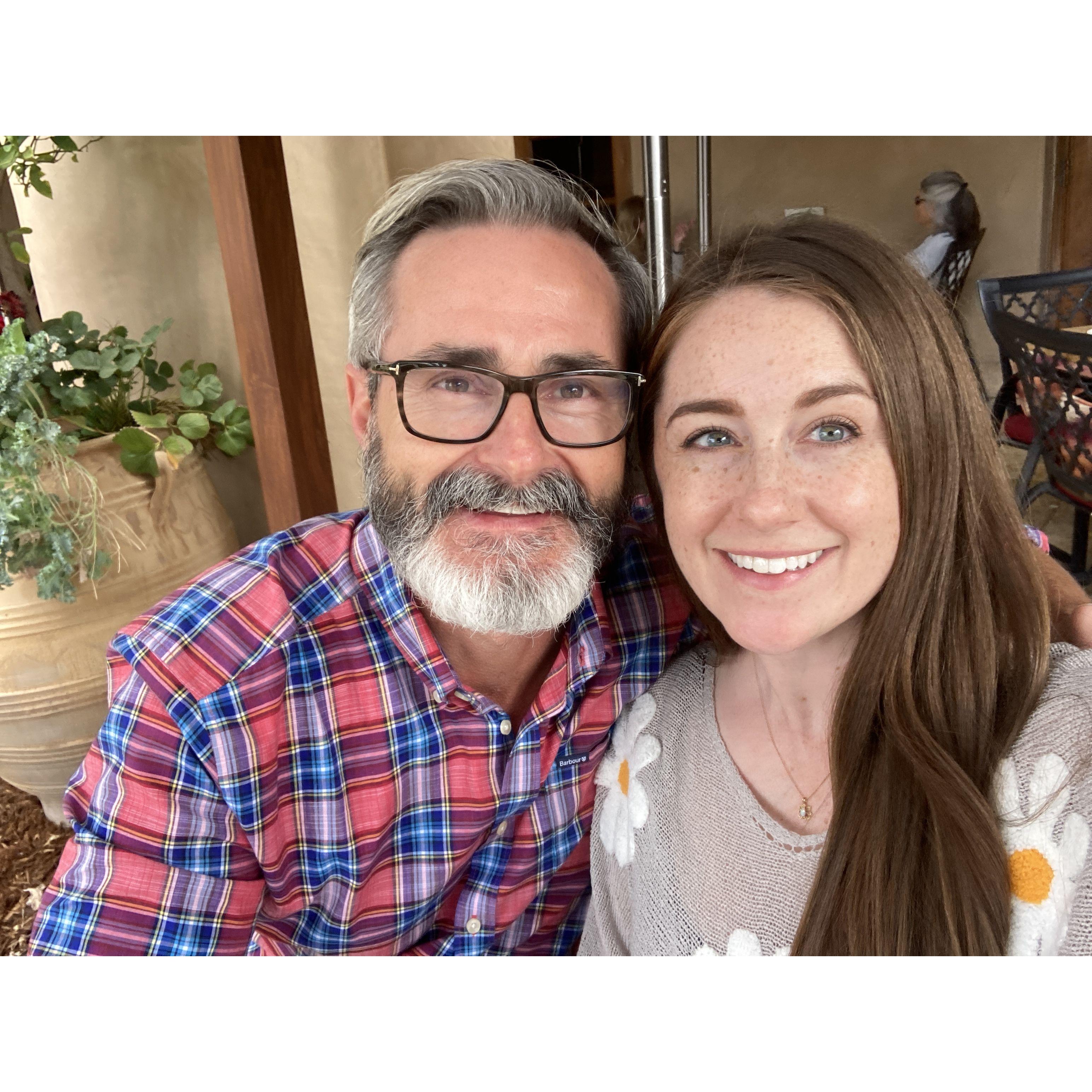 Two lovebirds at Sunday lunch