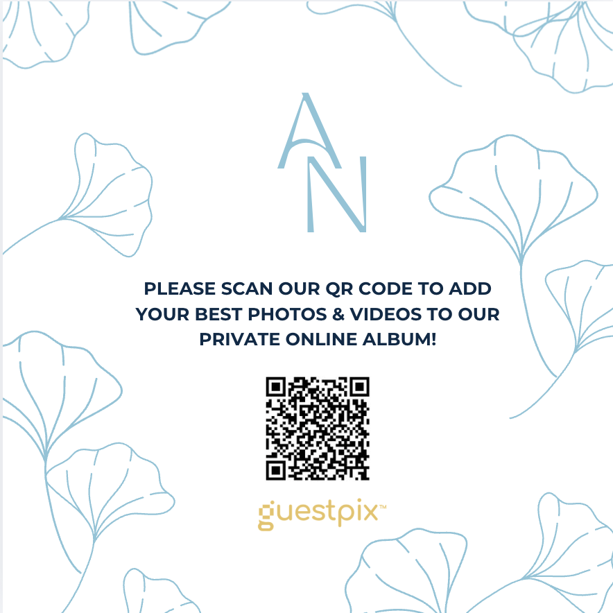 Please scan the QR code to upload any pictures from our wedding night. We will be adding all of our photos here as well!