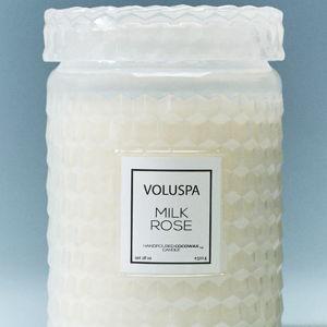 Voluspa Floral Milk Rose Glass Candle
