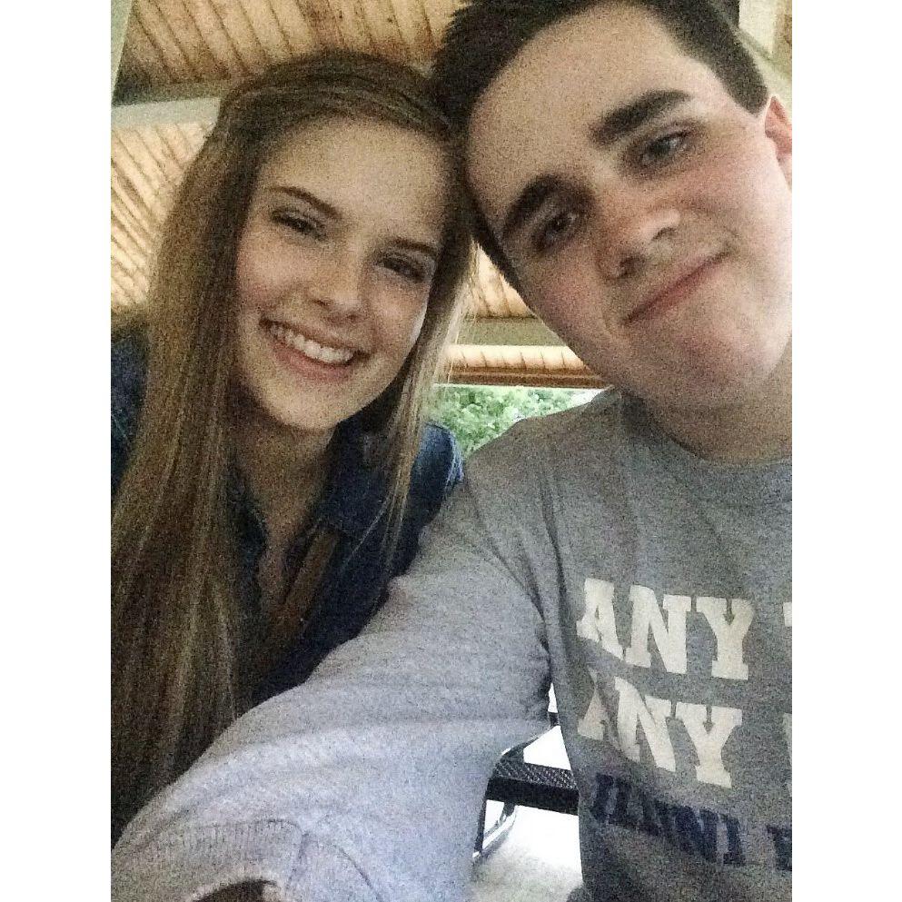 may 2015- our first photo together!