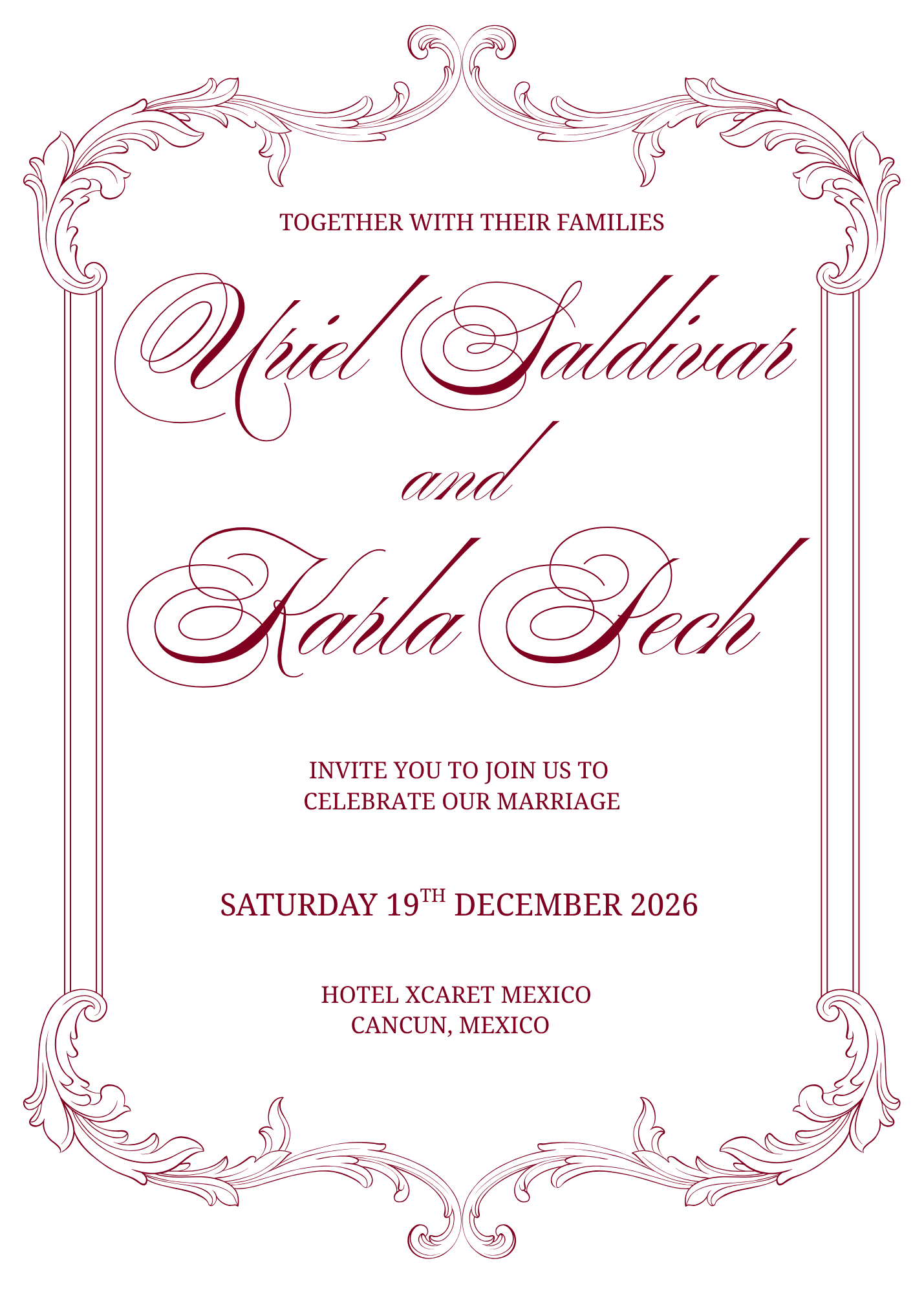 The Wedding Website of Karla Gabriella Pech and Uriel Saldivar-Esteban