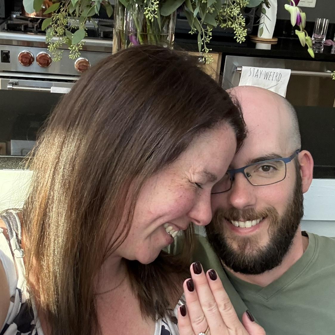 Austin proposed on September 15th 2025. He ensured Zoey would be at home when we got back from a very exciting NYC trip so it would be our family all together!
