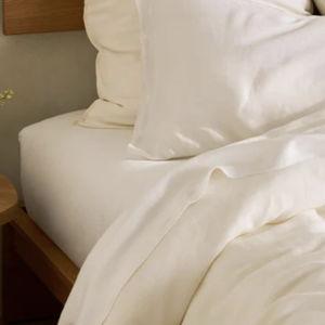 Washed Linen Duvet Cover - Cream (King)