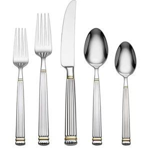 Southern Living Claire 45-Piece Stainless Steel Flatware Set | Dillard's