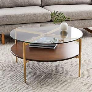 WEST ELM - Mid-Century Art Display Round Coffee Table
