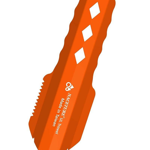 NACETURE Ultralight Backpacking Trowel Aluminum Shovel Small Potty Multitool with Longer Handle Design Essential for Hiking, Camping and Survival Bags (Orange)