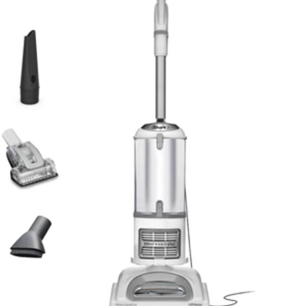Shark | Upright Vacuum Cleaner | Navigator Lift-Away | Swivel Steering | HEPA Filter | Vacuum for Pet Hair | Crevice Tool & Dusting Brush Included | For Carpets & Hard Floors | White/Silver | NV356E