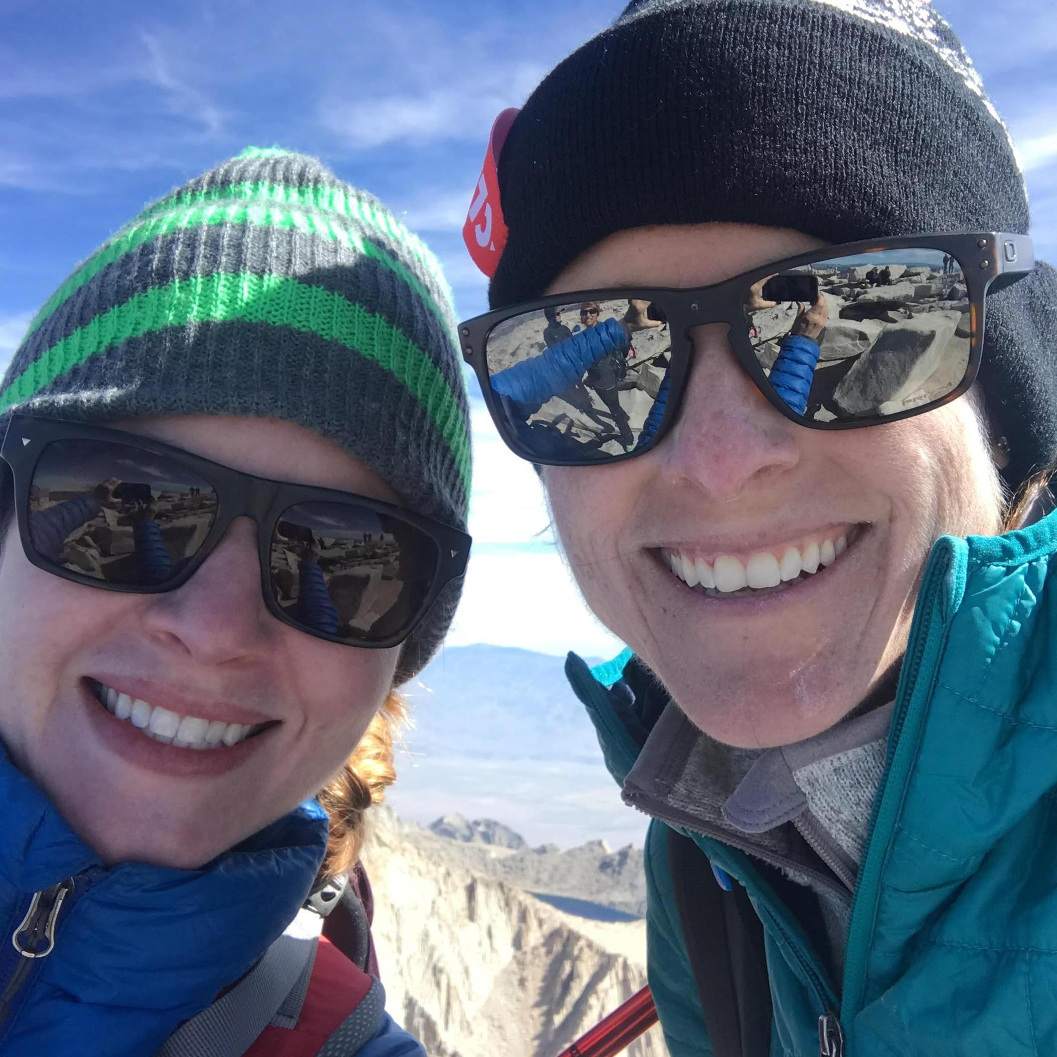 Kate & Caroline on Top of Mt. Whitney!