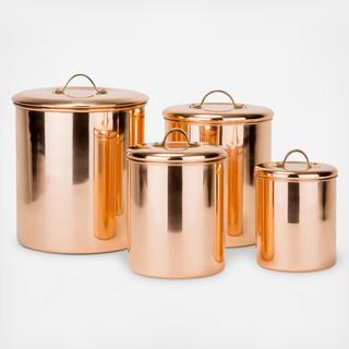 4-Piece Polished Canister Set