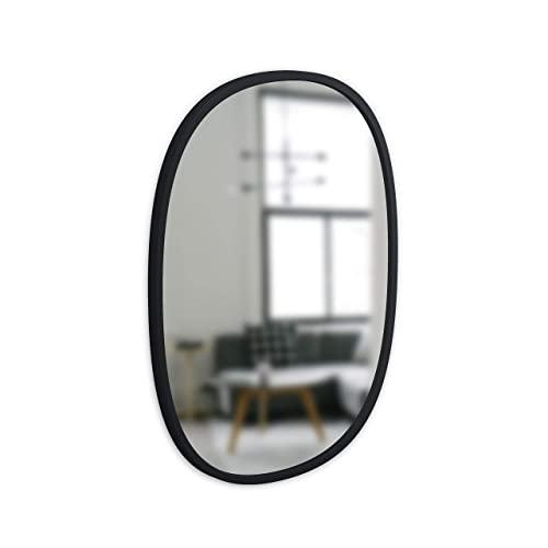 Umbra Hub Oval Wall Mirror, 18 x 24-Inch, Black
