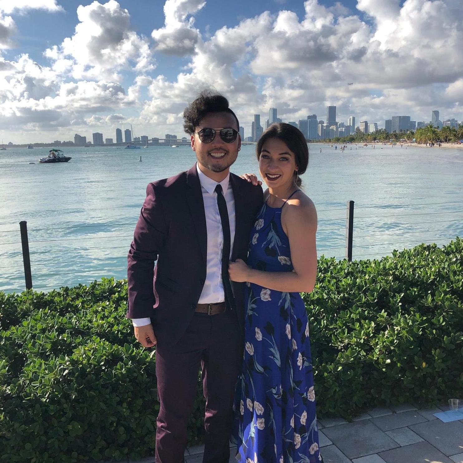 At the wedding of our friends Xan and Dylan in Miami, FL right before the world shut down!
