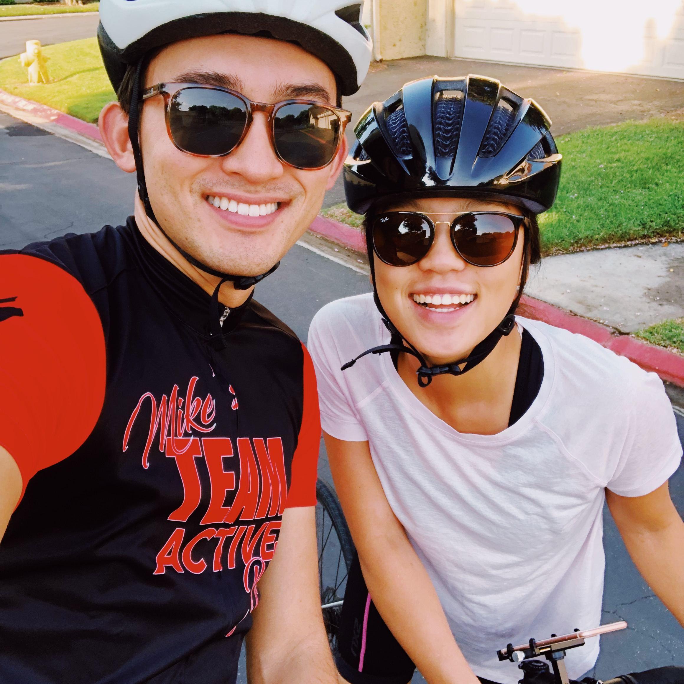 Bike ride on the morning of Suzie's birthday 