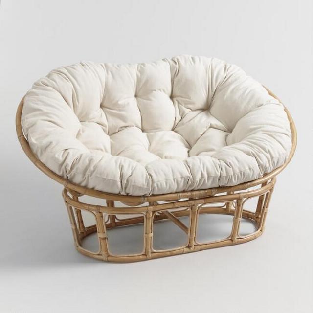 Speckled Oatmeal Elora Double Papasan Chair Cushion