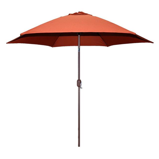 9' Round Crank Patio Umbrella - Rust
