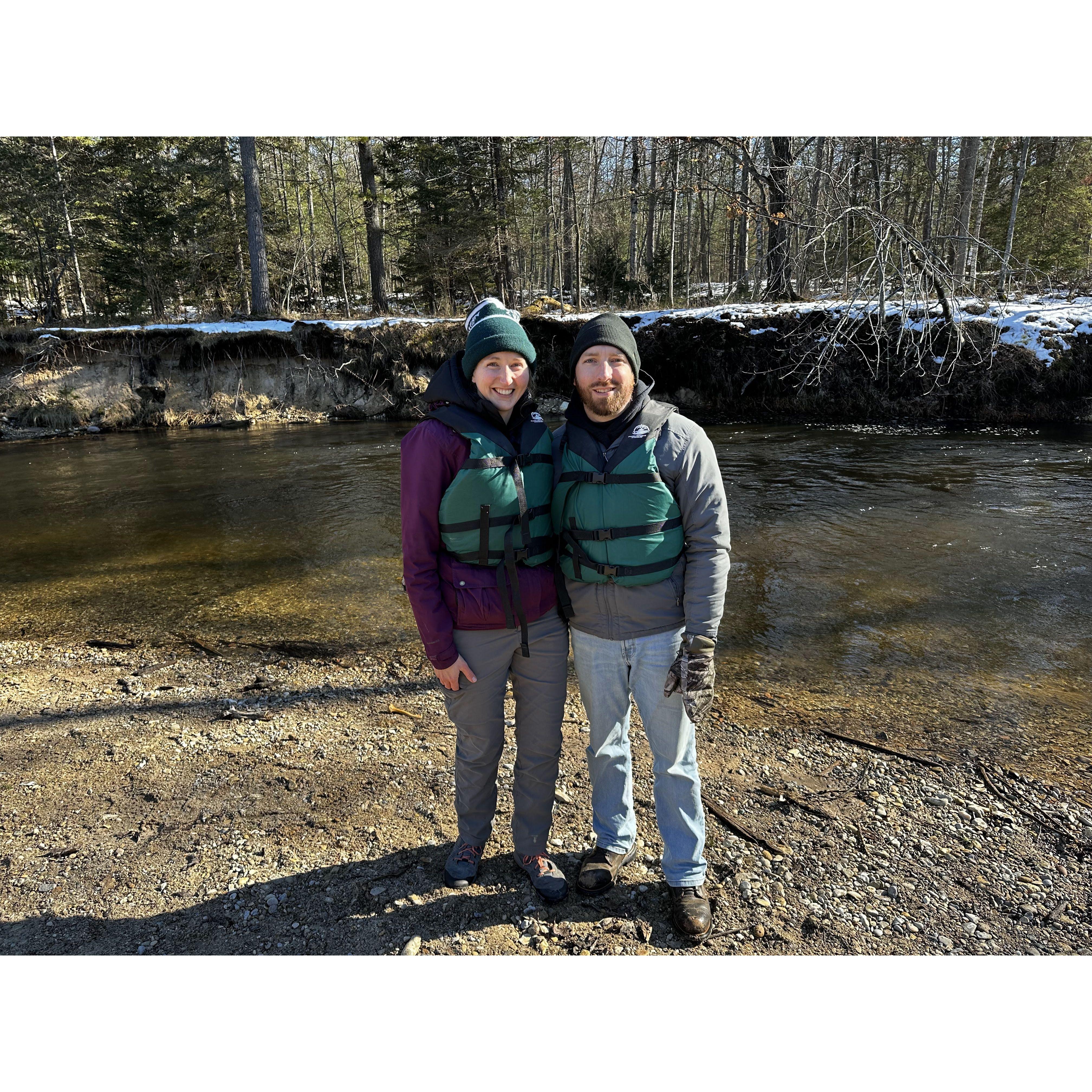 Winter rafting on the Sturgeon River