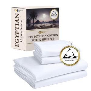 100% Egyptian cotton sheets full sateen set. These luxury bed sheets set bear the Official Gold Seal of Authenticity from Egyptian Cotton Association. - Macy's