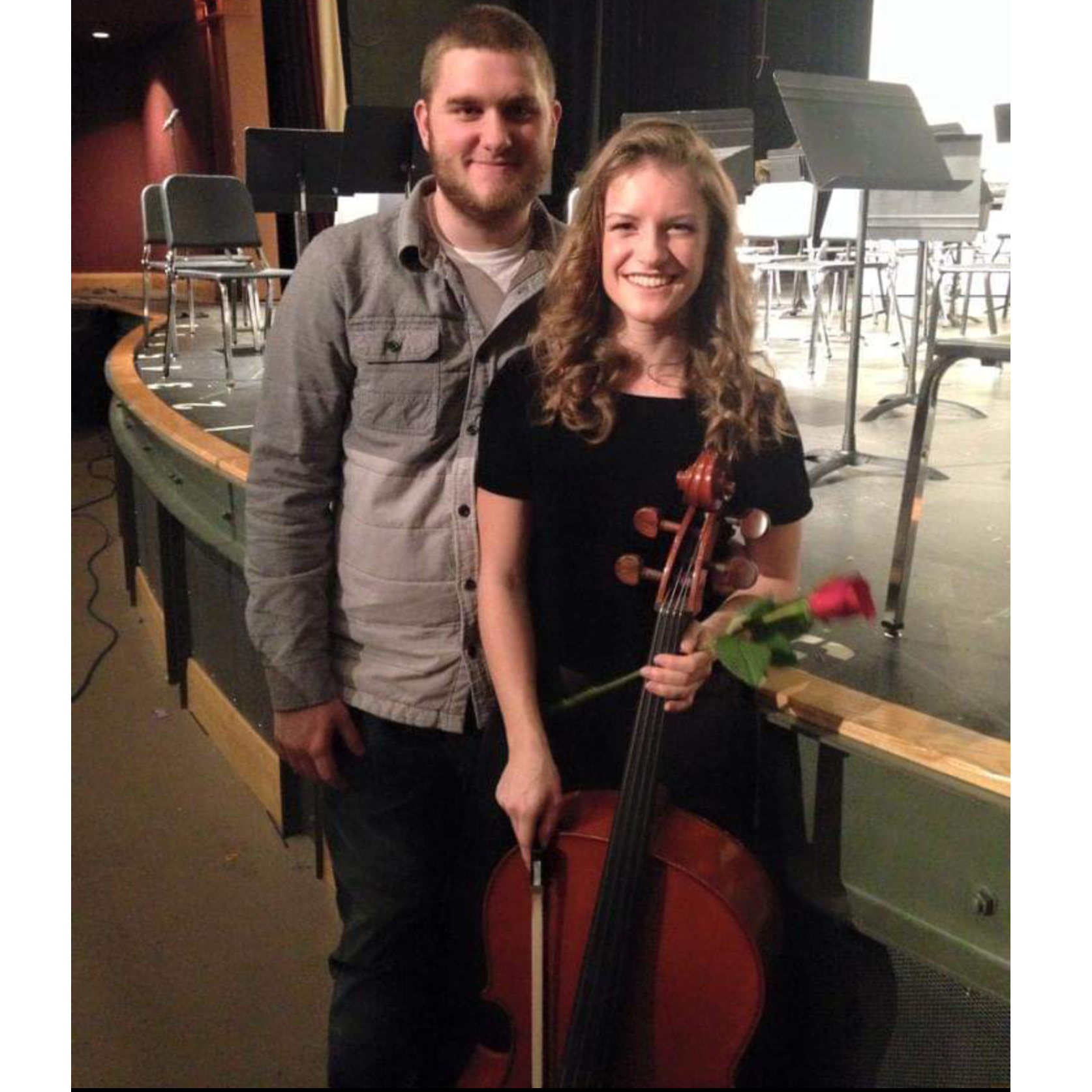 We started dating the summer before senior year. We went to different schools but I went to all of his football games, and he came to all of my cello concerts.