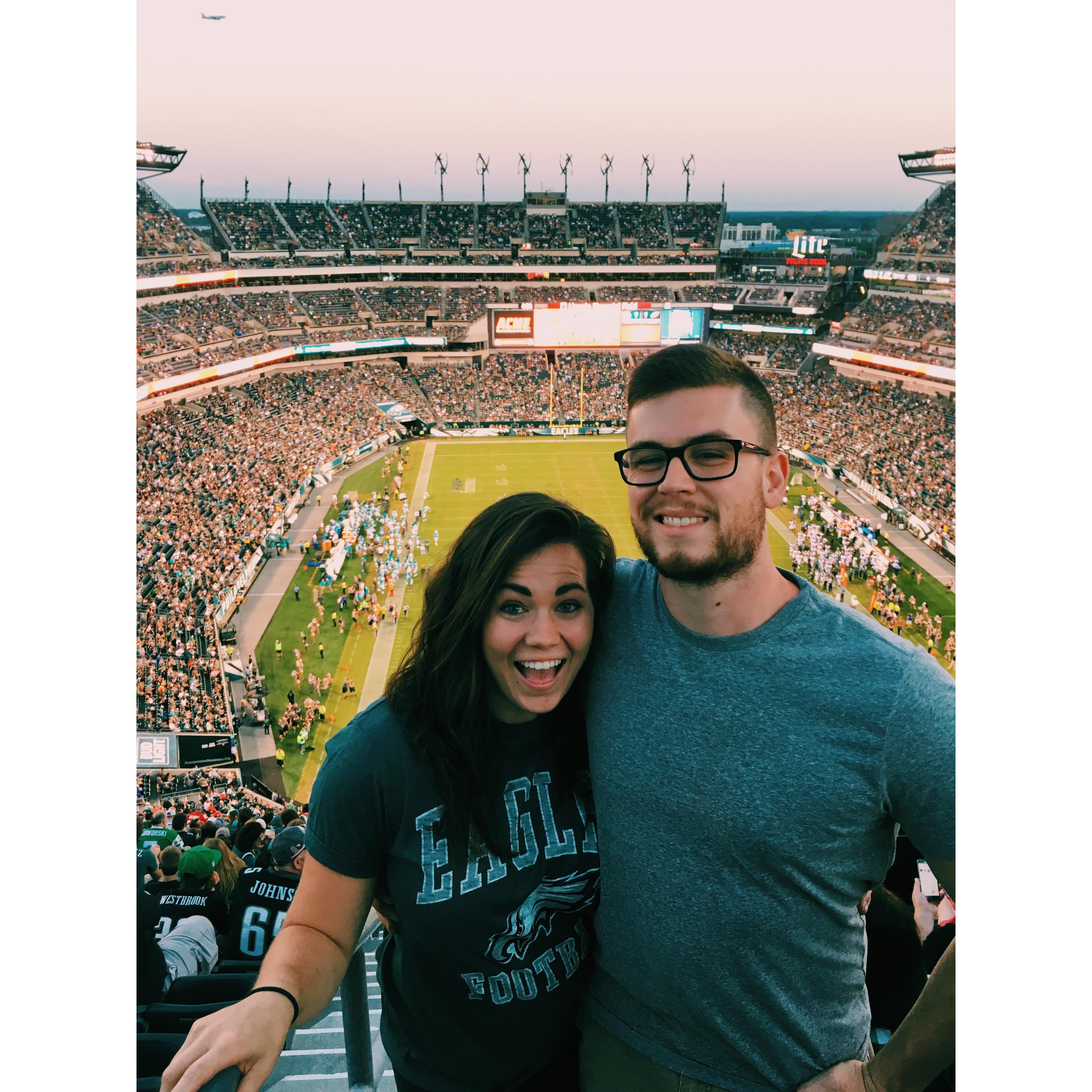 Randomly drove all the way to Philly for an eagles game with our friend Diana.