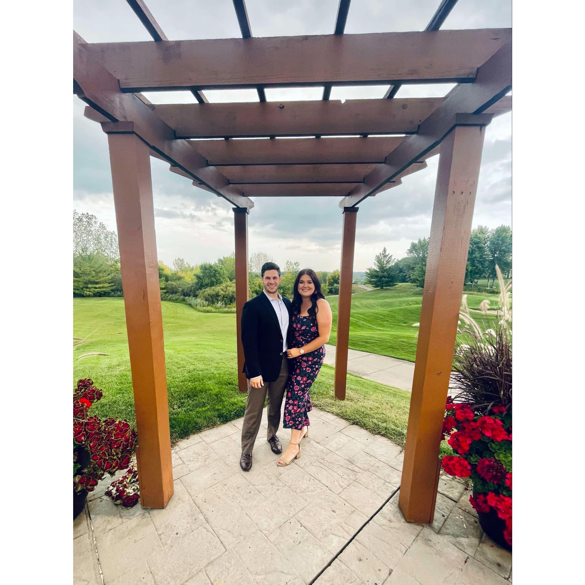 Flight #3 - September 2023: I flew to the Twin Cities for the first time to meet Dan's friends + family. This photo was from our friends Ryan + Kara's wedding.