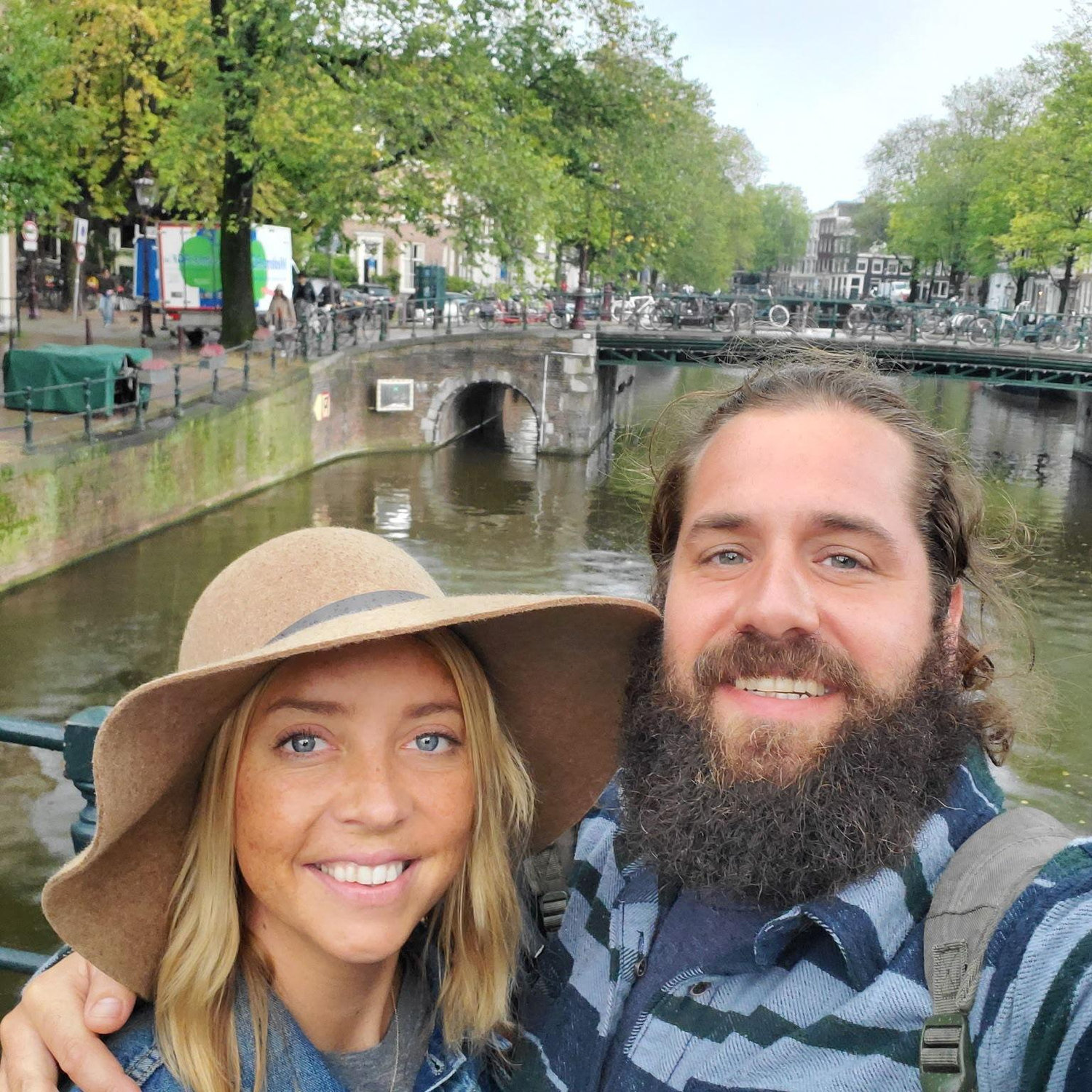Our first European vacation together - taken not long after we landed in Amsterdam.
