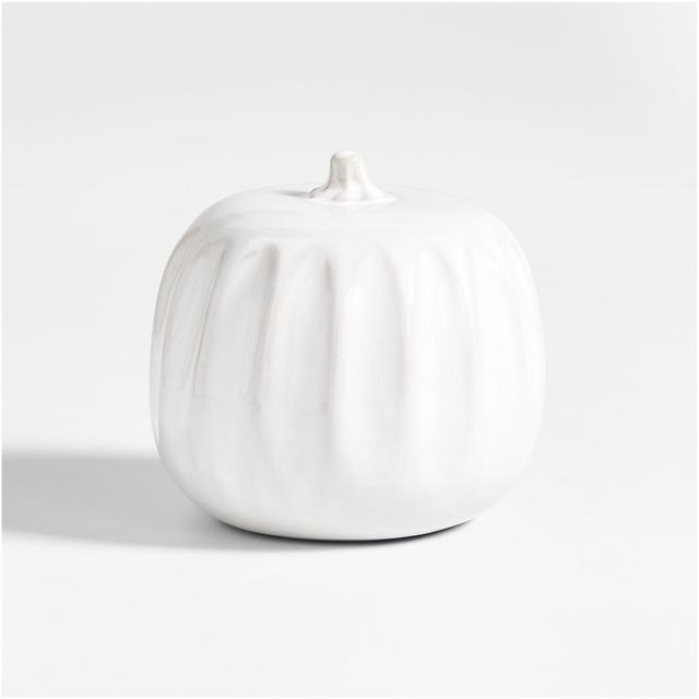 Dover Small White Ceramic Pumpkin