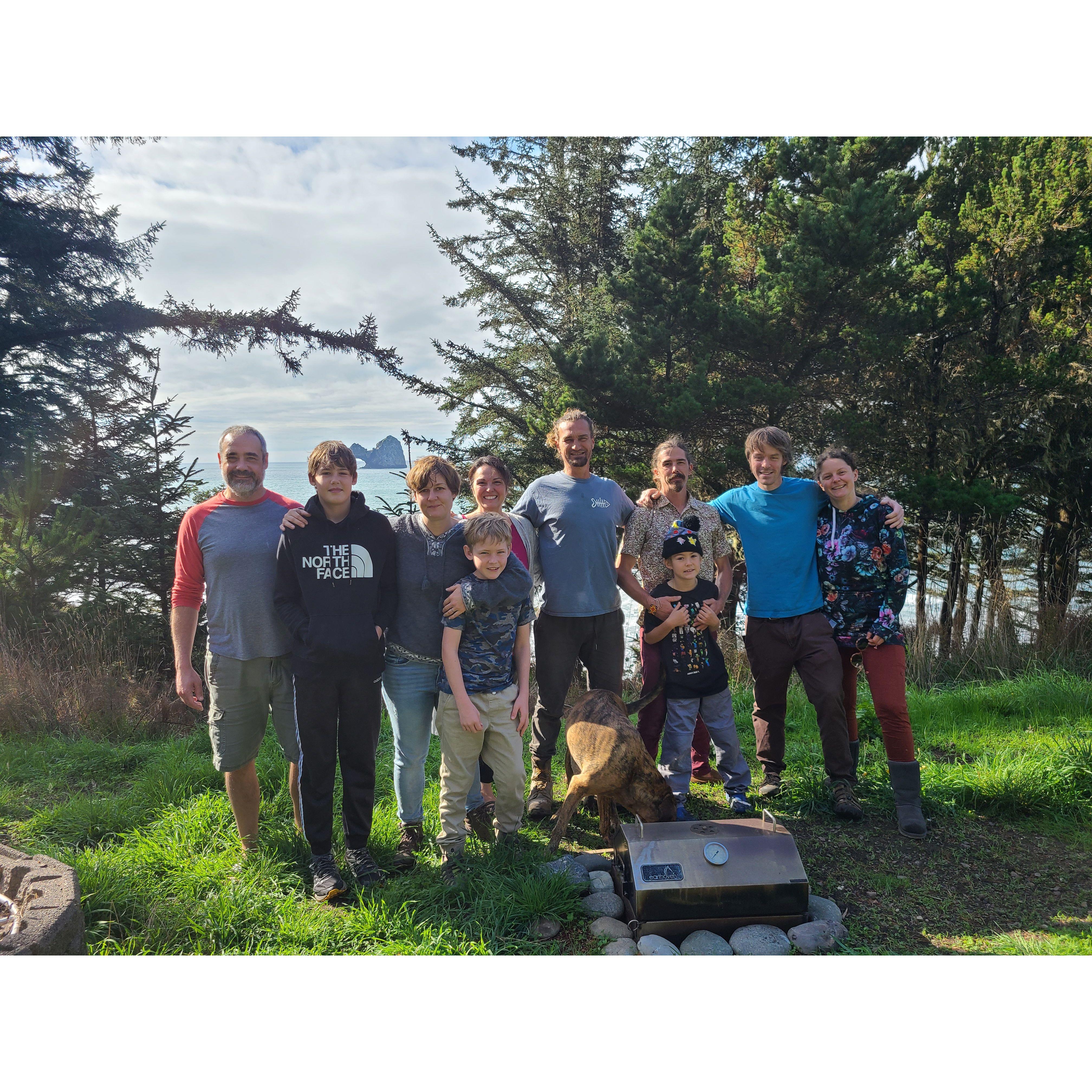 With John's family in Gold Beach, Oregon.
