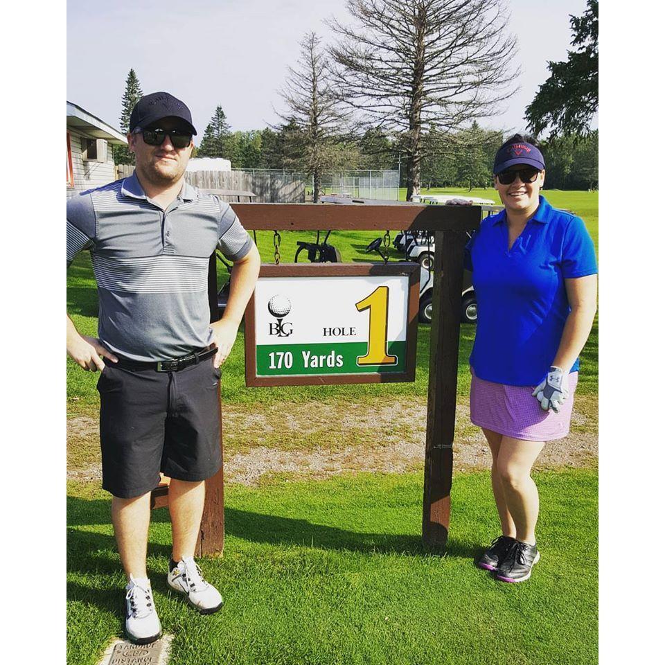 Working on our short game at the Hart Family Open Golf Tournament in September 2017
